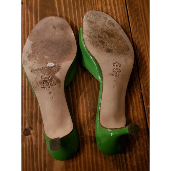 Isaac Mizrahi Green Slides Sandals Size 10 - Picture 5 of 7